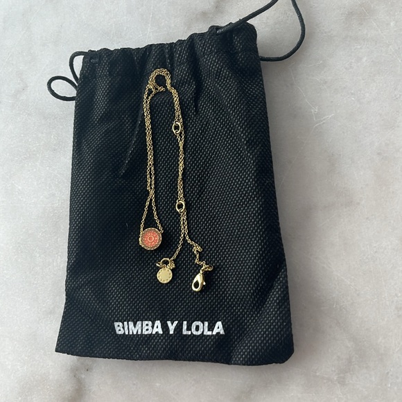 BIMBA Y LOLA Logo Crystals Chain Necklace | Love Collection Bimba Y Lola Coral - Picture 13 of 14